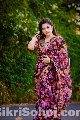 Digital Print Sharee with Blouse Piece